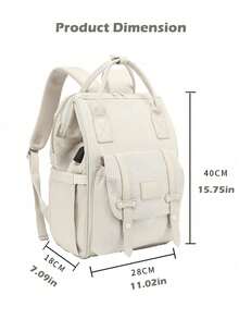 1pc Multi-Functional USB Charging Diaper Bag Set For Moms, Baby Travel Backpack With Bottle Storage, Suitable For All Seasons - Black - View 6