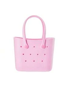 Miniso Lotso Hole-Design Bento Bag, Lightweight And Portable, Perfect For Commuting And Traveling (1 PC) - Pink - View 6