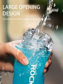 ROCKBROS Bouteille d'eau d'été de qualité supérieure, bouteille d'eau souple pour vélo 500 ml grande capacité, tasse à eau pliable pour équipement de vélo de plein air