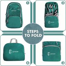 ZOMAKE Ultraligera Plegable Mochila, 30L Resistente Agua Viaje Mochila Liviana Empacable Bolsa Acampar Senderismo camina Mochila - Verde del ejército - Ver 3