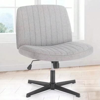 Silla De Oficina Ergonómica Patas Cruzadas Sin Brazos Cómoda