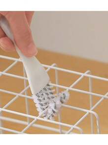 1pc Black & White Multi-Function Stove Cleaning Brush, Kitchen Stovetop Crevice Sink Corner Grill Cleaner Brush