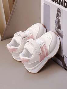 1 Pair Of 2025 Fashionable New Children's Sports Shoes, Suitable For All Seasons, Casual Shoes For Girls, Running Shoes Suitable For Daily Travel And Campus Activities, Baby Walking Shoes, Lightweight, Wear-Resistant, And Anti Slip Sneakers For Boys - Pink - View 4