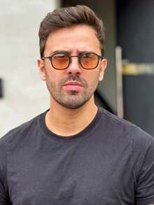 Unisex Retro Square Sunglasses Fashion With Uv400 - California - Đen với hoa hồng - Xem 2