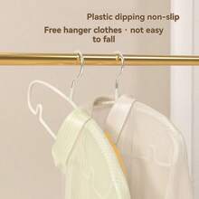 Reinforced Plastic Curved Clothes Hanger, Non-Slip Non-Marking Stain Resistant Clothing Drying Rack, Home & Living - Multicolor - View 3