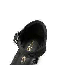 Women's Square Toe Chunky Heels Pumps Ankle Strap Comfortable Knitted Closed Toe Fashionable Elegant Holiday Work Dress Shoes - 黑色 - 查看 4