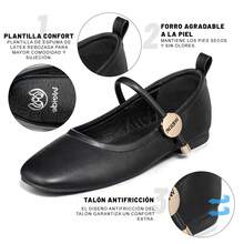 WEIDE Zapatos De Baile De SalóN Para Mujer – DiseñO Elegante Tipo Ballet Con Cintas Y Punta Redonda. - Negro - Ver 6