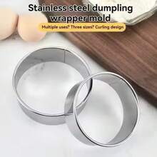 5Pcs Stainless Steel Round Dumpling Dumpling Skin Presser Tool Cookie Mold Toast Donut Baking Kit Dumpling Cutter