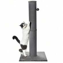 Cat Craft Cat Scratching Post, Tall Scratch Post, Carpet Cat Scratching Post With Replaceable Toys, Sturdy Base, Large, Gray Scratch Pad-CLL