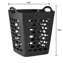1.6 Bushel Flexible Square Plastic Laundry Hamper, 3 Pack, BlackLaundry Baskets Back To School Travel Essentials Room Decor,Home Decor,Bedroom Decor Storage Organization And Storage Puppy Keep Dress Shorts Phone Case Bikini Summer Dresses For Women Skirt Summer Dress Dresses Nails Jeans Tops White Dress Dresses For Women - Black - View 3