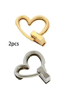 心形包锁（爱心锁、包锁扣、包锁配件），适用于钱包、手提包、单肩包、DIY包包制作、钱包扣件固定、金属包扣锁，用于DIY工艺包包和钱包扣件配件更换 - 彩色 - 查看 15