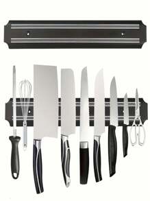 1 pièce Support magnétique puissant pour couteaux de cuisine à fixer au mur, support magnétique en métal et ABS pour ranger les couteaux. Organisateur de cuisine, ustensiles de cuisine, décoration de pièce, convient pour la cuisine, le restaurant, les fêtes, le camping, les rassemblements, cadeau pour les amis et la famille