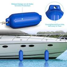 4 Pack Boat Bumpers Ribbed Inflatable Double Eye Marine Boat Bumpers For Docking - Blue - View 6