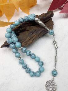 1pc 33pcs Faux Turquoise TASBIH Prayer Beads, Arabic Daily Use - Baby Blue - View 4
