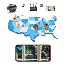 Mini Cámara WiFi 1080P Inalámbrica Monitor De Seguridad - Negro - Ver 3