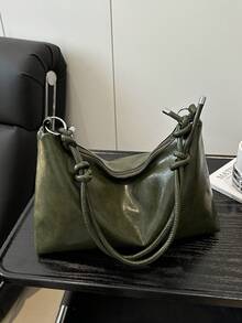 Túi đeo vai hình lưỡi liềm dệt phối màu tương phản thời trang, phù hợp để đi mua sắm, đựng ví, dành cho phụ nữ trẻ, sinh viên đại học, người mới bắt đầu sự nghiệp, các quý cô văn phòng. Cũng thích hợp cho văn phòng, trường đại học, công việc, kinh doanh, đi lại, hoạt động ngoài trời, du lịch và dã ngoại. - màu xanh lá - Xem 6