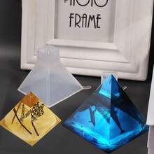 1pc Crystal Resin High Transparency Pyramid Silicone Mold, DIY Triangle Cone Handcraft Art Candle, Soap, Decor Home Accessories - Multiple Specifications - View 3