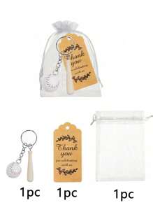 18pcs/9pcs Baseball & Softball Keychain Gift Set, Includes 3pcs Keychains, 3pcs Thank You Cards, 3pcs Organza Bags, Sports Team Keychains, Mini Baseball Softball Keychains, Craft Bag Charms, Suitable For Team Gathering, Birthday Party, Appreciation, Sports Themed Party Favors, Sports Souvenir Gifts