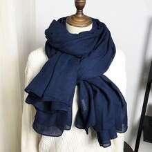 1 件女士纯色巴厘岛轻质披肩，百搭优雅长围巾，适合所有季节，可作为披肩、头巾佩戴，非常适合旅行、约会、日常穿着