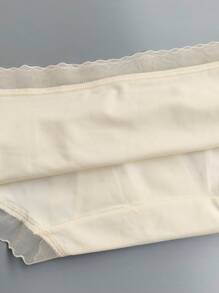 Paquete de 5 bragas de seda con lazo de talle medio súper delgadas para mujer