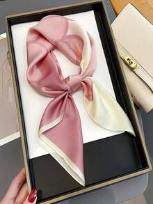 1pc Floral Print Casual Polyester Scarf/Headscarf For Women, Fashion Versatile Square Scarf,Suitable For Spring, Summer, Autumn - Multicolor - View 3