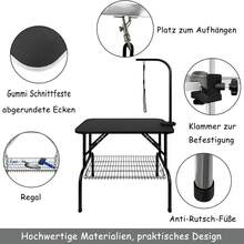 Froadp Grooming Table For Dogs And Cats. Height-Adjustable Grooming Table With Lower Basket And Loops. Foldable Shearing Table. Grooming Table For Cats.