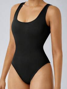 Seamless 2 Pieces Set Of Shapewear Bodysuit With Briefs - Multicolor - View 2