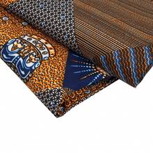 Veritablewax Fan Pattern African Fabric By The Yard Polyester Material For Handsewing High Quality Cloth For Party Dress - Multicolor - View 6