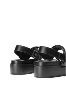 Women's Wedge Sandals,Comfortable Platform Dress Shoes, Round Toe Casual & Dressy Flatform Summer Sandals With Adjustable Straps - Black - View 7