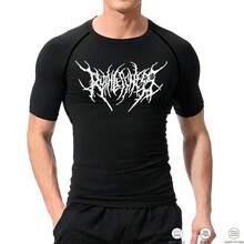 Compression T-Shirt Gym Fitness Crossfit Cross Gothic Style Fashion Unique Stylish - màu đen - Xem 2