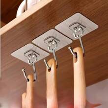 5/10 Pieces Large Size Waterproof Wall Hooks, Anti-Oil And Anti-Rust Wall Hooks, Suitable For Bathroom And Kitchen - For Towels, Bathroom, Living Room, Bedroom, Wall Hanging, Kitchen Utensils, Bags, Hotel Bathroom Clothes Hooks, Sticky Towel Hooks, Sticky Coat Hooks, Sticky Hooks, Heavy Hooks, Sticky Kitchen Hooks, Sticky Bathroom Hooks, Sticky Bathtub Hooks, Sticky Wall Hooks, Sticky Home Hooks, Sticky Key Hooks, Multi-Purpose Hooks, Home Bathroom Decor Bathroom Organizer Summer Back To School