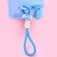 Miniso Disney Lilo/Stitch Series Silicone Cosmetic Bag, Cute Cartoon Design, Home/Outdoor Use, Lovely Birthday Gift, PVC Material(1PC) - Blue - View 6