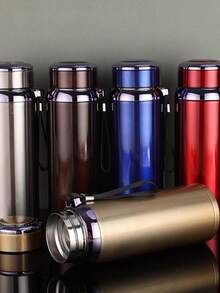 1个800/1000毫升不锈钢双层真空保温瓶，哑光表面，适用于盛装水、茶、咖啡，四季皆宜的户外杯、车载杯，是休闲、日常使用、办公、户外聚会、运动、旅行、露营、驾驶等多种场景的高品质之选。 - 彩色 - 查看 3