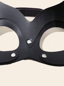 2pcs/Set Punk Rock Leather Mask Bells Pendant Necklace Cosplay Props Prom - Multicolor - View 3