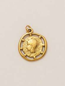 1pc Vintage Bohemian Style Eye-Shaped 18K Gold Plated Stainless Steel Pendant, Suitable For Daily Wear, Can Be A Gift For Wife And Mother - Multicolor - View 9