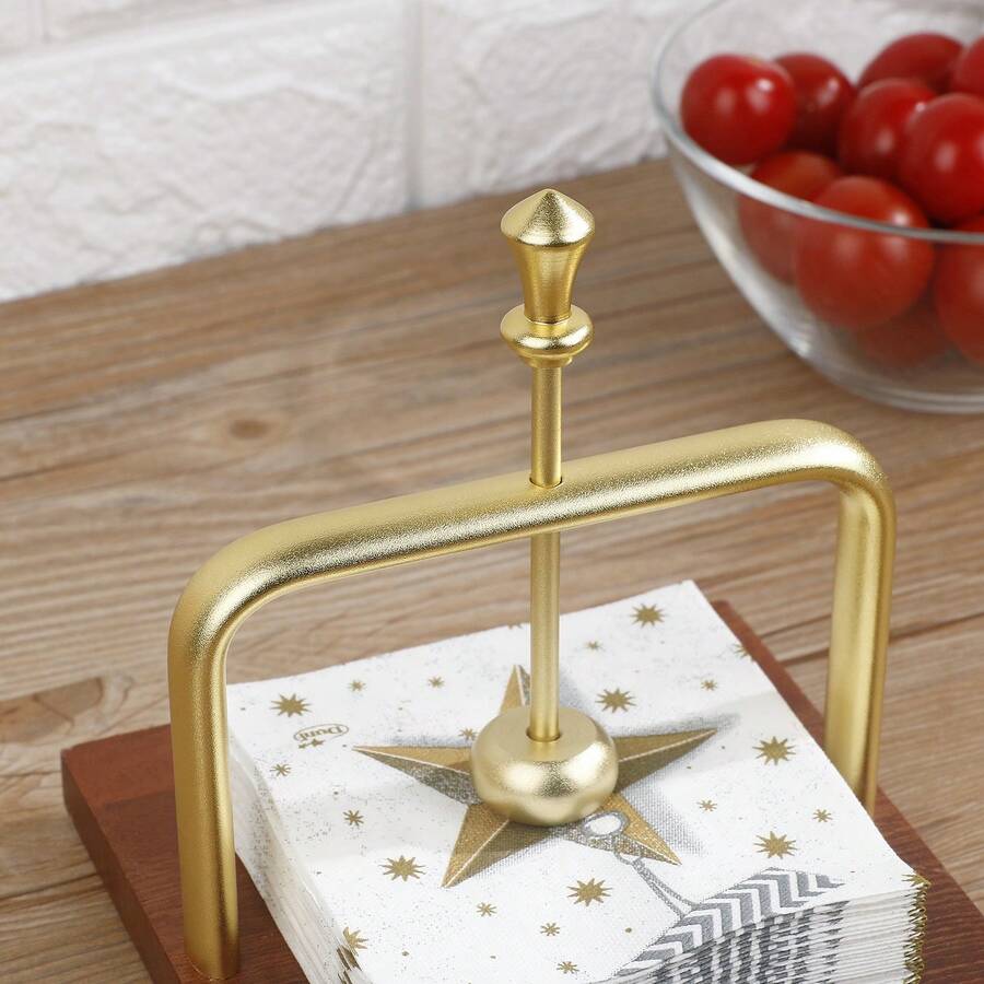 1 Pc Practical Aluminum Alloy Napkin Holder For Dining Table - Multicolor - View 1