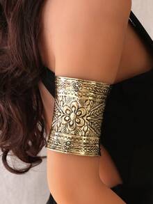 1pc Multi Pattern Optional Women's Armband, Butterfly, Flower, Snake Shaped, Hollow Opening Armband, Suitable For Daily Wear And Vacation Wear