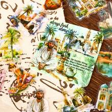 30pcs/Pack Ancient Egypt Themed Stickers, Vintage Creative Aesthetic Decals, DIY Decorative Collage Craft Materials, Holiday Gifts, Personalized Scrapbooking School Stationery Supplies,School Supplies,Back To School - Multicolor - View 4