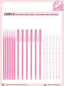 150pcs Disposable Spiral Spiral Mascara Wands, Adjustable Makeup Brush Set - For Eyelash Extension & Eyebrow, Also Applicable For Removing Excess Eyeshadow And Powder, Glitter Lip Brush, Disposable Lip Brush, Lip Gloss Applicator