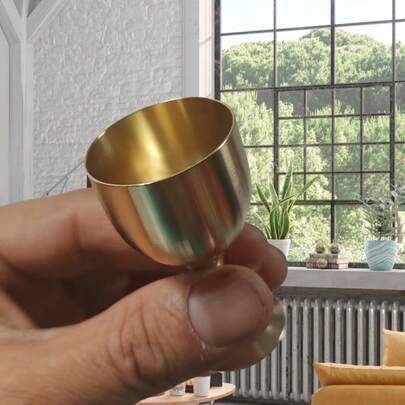1 件铜高脚高脚杯、水杯、茶圣水杯、派对装饰