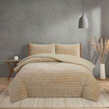 NOVOTEXTIL 超厚夏爾巴冬季羽絨被 560 克/平方米 - 絲滑、中空纖維和夏爾巴（羊皮效果）。 1 或 2 個墊套 (50x70) - ✅ 24/72 小時送貨至西班牙全境 - Cracovia 米色，床 180 - 180x260