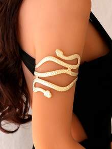 1pc Multi Pattern Optional Women's Armband, Butterfly, Flower, Snake Shaped, Hollow Opening Armband, Suitable For Daily Wear And Vacation Wear