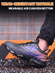 1 Pair Steel Toe Shoes Safety Shoes For Men,Lightweight And Comfortable Non-Slip Wear-Resistant Fashion Safety Sneakers,Anti-Puncture Anti-Smash Cushion Sole Sport Work Shoes,Construction Site,Gardening,Warehouse,Daily Repairs Work Trainer Safety Trainer Work Sneakers Steel Toe Trainer Steel Toe Sneakers - Purple - View 6