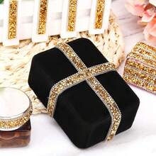 Multi - Purpose Resin Rhinestone Trim - Self - Adhesive Heat Transfer For Clothing, Shoes, DIY Jewelry - Red - View 7