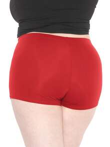 STRETCH IS COMFORT Women's And Plus Size Nylon Booty Shorts | Small - 3X - Red - View 2