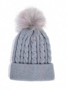 MilyModa Winter Hat, Cold Cap, Without Embroidery For Adults, Beret Cap - Grey - View 1