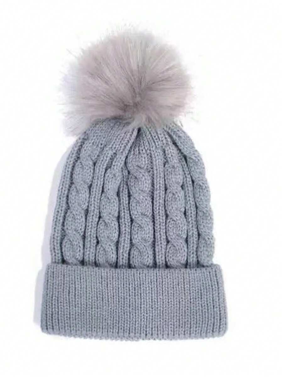 MilyModa Winter Hat, Cold Cap, Without Embroidery For Adults, Beret Cap - Grey - View 1