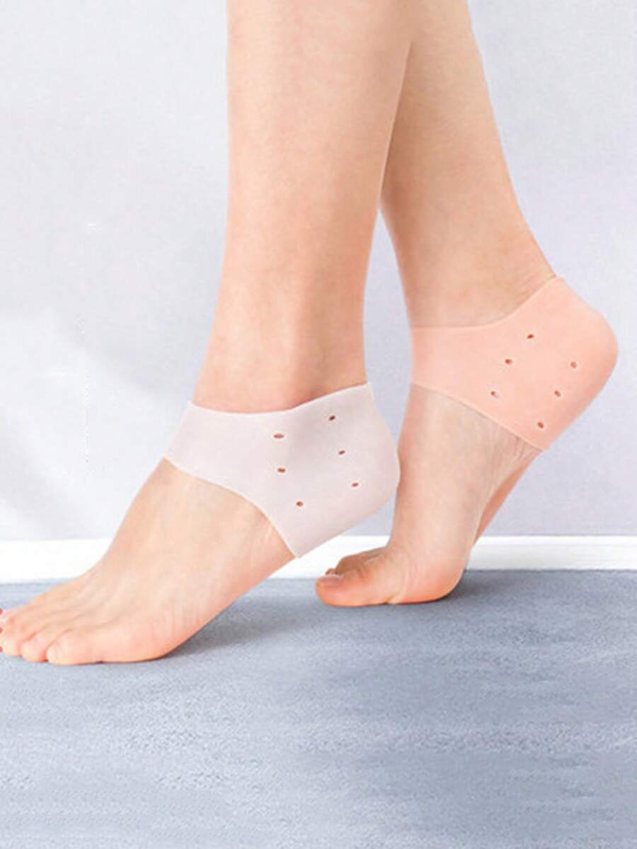 1 Pair Silicone Heel Cracked Skin Protection Pads - Multicolor - View 1
