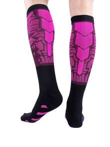 Men's Summer Sports Compression Socks, Long Calf Pressure Stockings, Running Socks - Multicolor - View 3