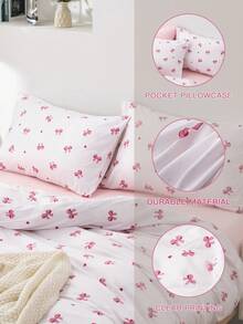 2pcs Polyester Children Dormitory Bedding Pillowcases, Butterfly Decor Pillow Covers (Pillow Insert Not Included), Suitable For Home And Adolescent Dormitory Use - White - View 5